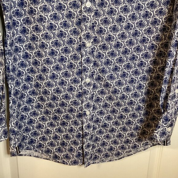 Black Brown 1826 Men's Slim Fit Long Sleeve Button Down Shirt Egyptian Cotton - Picture 3 of 7